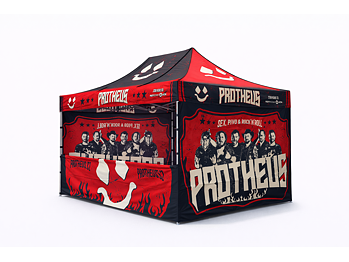 Nůžkový reklamní stan s potiskem 3x4,5m - ALU Premium