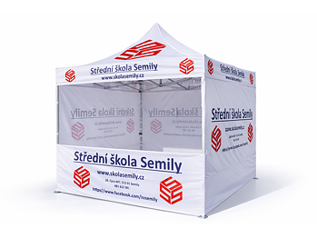 Nůžkový reklamní stan s potiskem 3x3m - ALU Standard