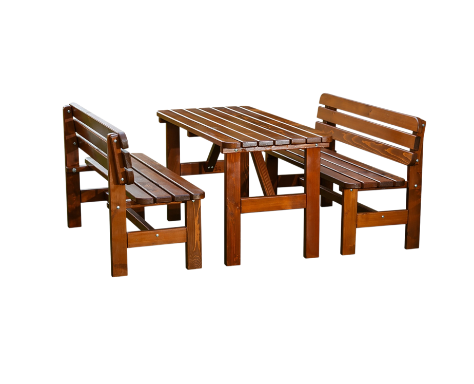 Pivní set BAVORD MASIV 150x70 cm s opěrkou - masiv smrk