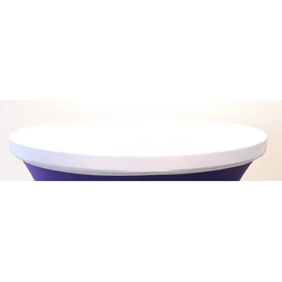 Bílý elastický poklop na bistro stůl ⌀80 cm