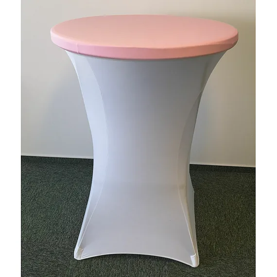 Růžový elastický poklop na bistro stůl ⌀80 cm